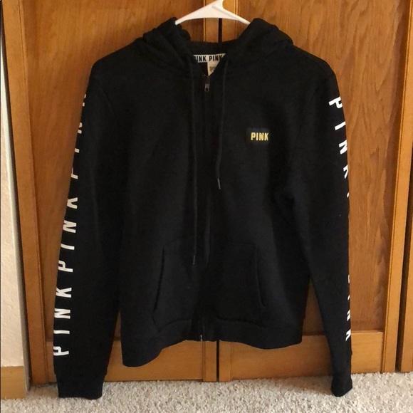 PINK Victoria's Secret Tops - Black VS Pink zip up hoodie